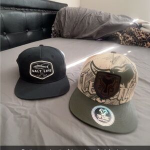 Salt Life Black and Tan Caps Set